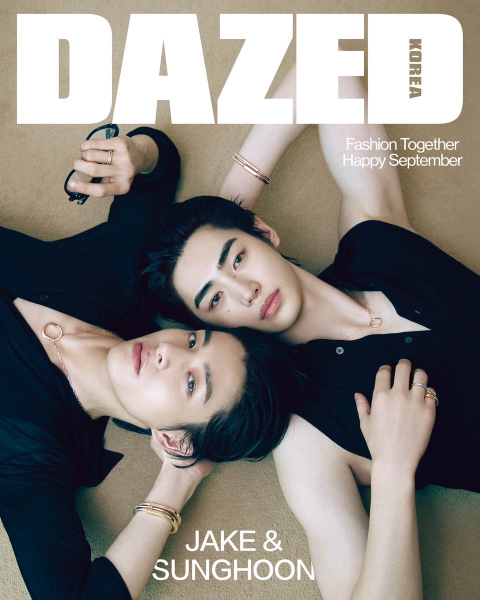 kchartsmaster's tweet photo. ENHYPEN’s JAKE and SUNGHOON for DAZED KOREA. https://t.co/q0wwnHWQHK