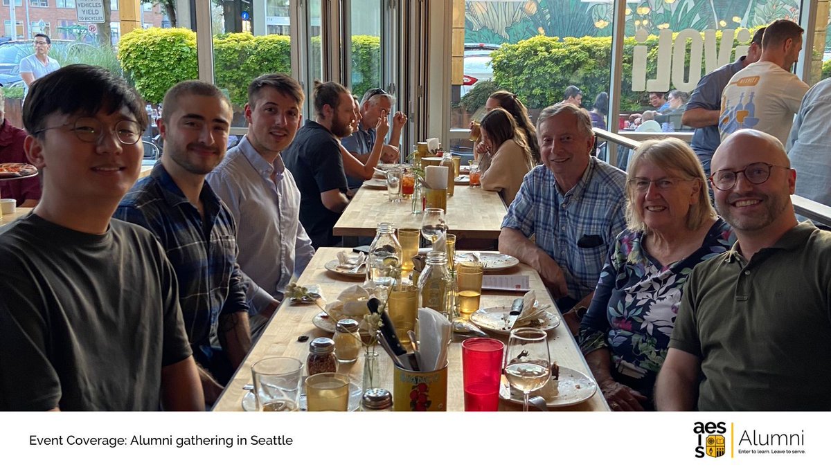 AESDelhi's tweet image. AES alumni from 1969 to 2014 came together in Seattle for a wonderful reunion dinner on July 2nd. Huge thanks to Warren for hosting such a fantastic dinner! ✨

Stay connected with our alumni community: buff.ly/49LEMgb

#AISAESAlumniCommunity #AlumniStories #AESAlumni