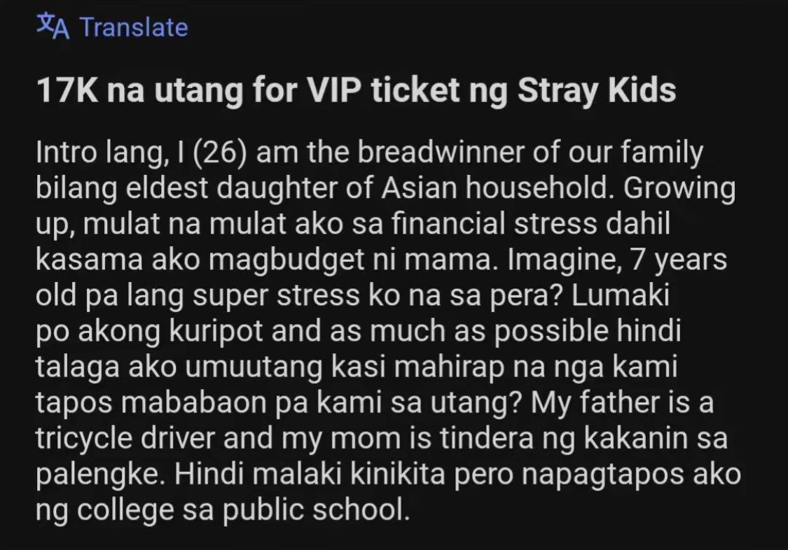 vivreji's tweet photo. saw this post sa tiktok.

sa mga student dyan gaya ko ik nakakainggit yung mga aattend ng concert tapos vip pa pero keep in mind na may mga work na yung mga nakakasecure ng vip and they have the means to pay for the tix (kahit pa icard nila), 

(1/2) https://t.co/xVeUQ2L1Y3