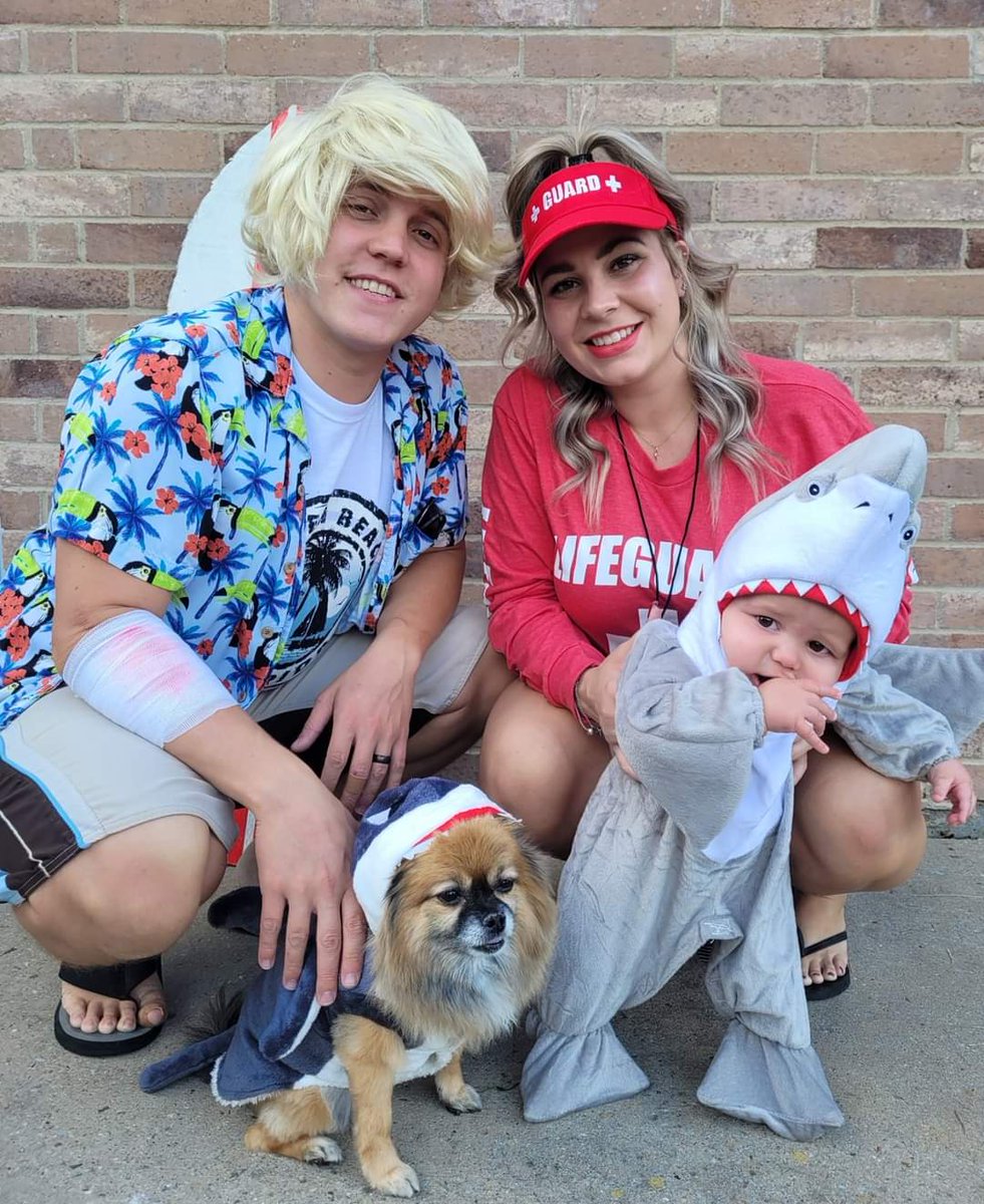 Awikix3's tweet photo. @joeycamasta Had to say goodbye to my Lulu in June. Wanted to share some of my favorite Halloween themes for you and lil Wiggles🐾
Sharks &amp; lifeguard/ surfer, Pumpkins and scarecrows, crocodile hunter / crocodile, and 101 Dalmatians 🤣🫶🏼😘 https://t.co/ljONwo236l
