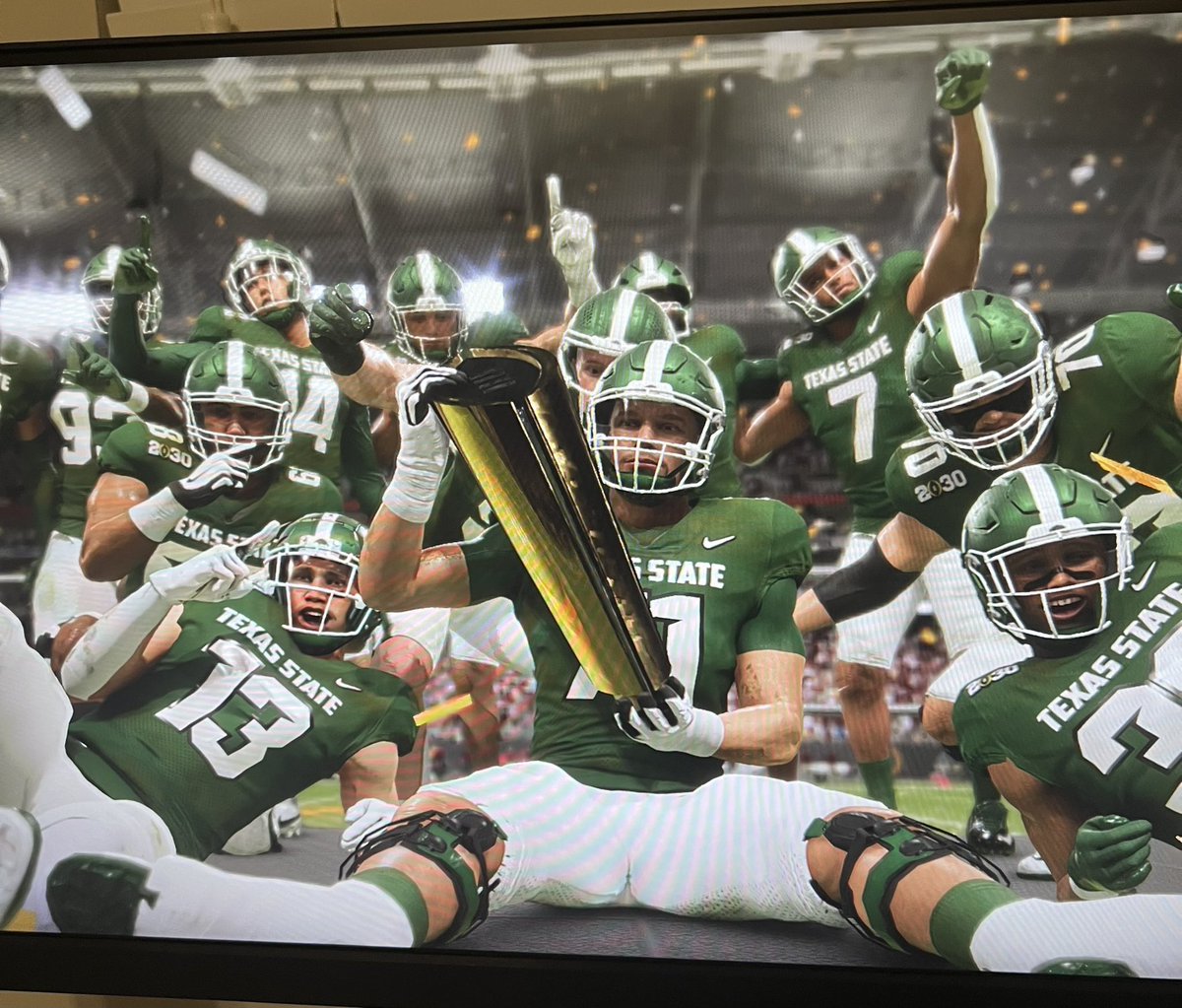 SPK_Beatz's tweet photo. After 5 years of rebuilding, we finally did it! The Texas State Armadillos are National Champions! #NecessaryRoughness https://t.co/gXWiei9h0F