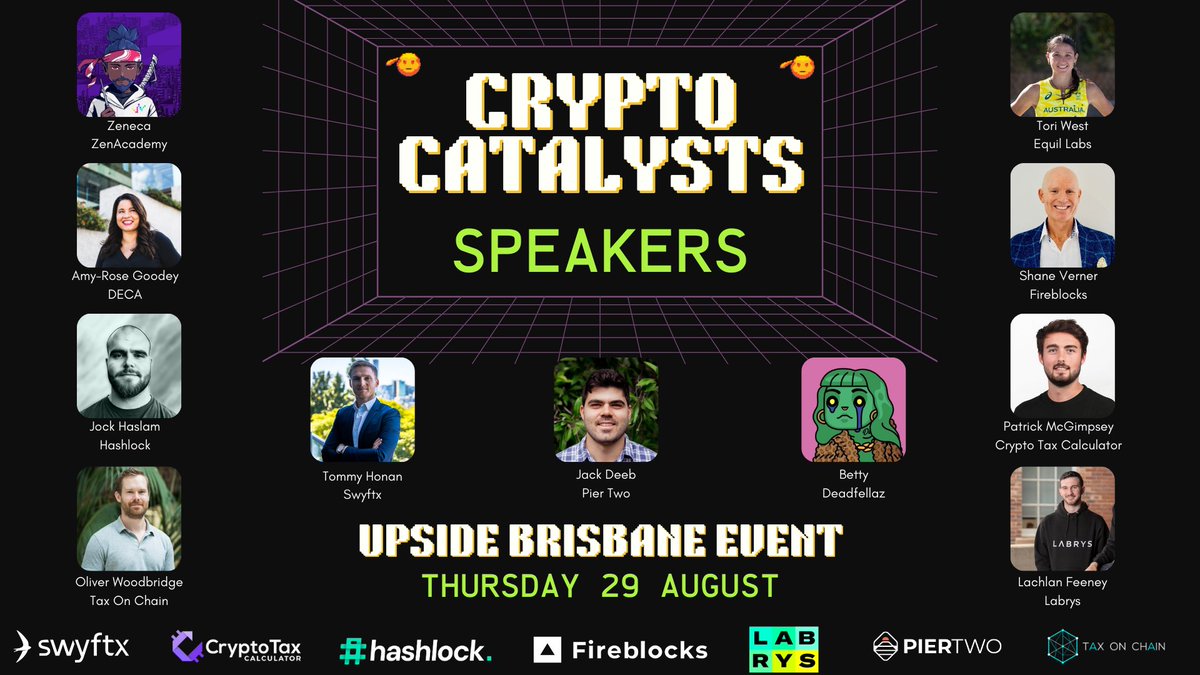 Introducing the speaker line-up for our Upside Brisbane Event on Thurs 29 Aug 🔥

We're going big Brisbane! 

This will sell out quickly so snap up your ticket now to avoid disappointment. 

Tickets 👇
lu.ma/nmnfliic