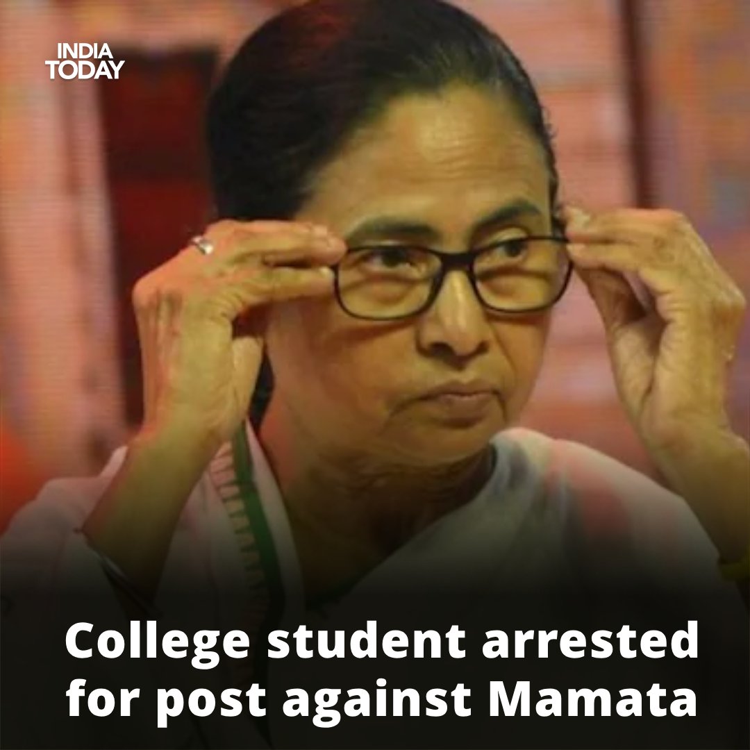 IndiaToday's tweet image. A 23-year-old college student was arrested for allegedly posting objectionable comments against West Bengal Chief Minister Mamata Banerjee and revealing the identity of the trainee doctor who was raped and murdered at a Kolkata hospital.
#MamataBanerjee #KolkataDoctorDeath |…