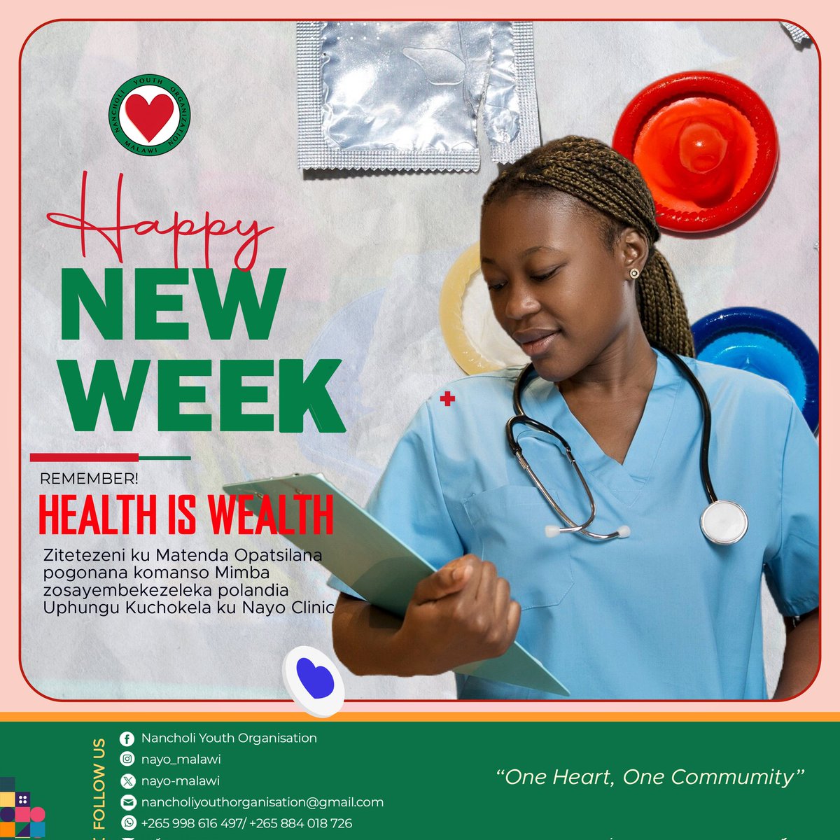 We hope this new week brings you new opportunities and  decisions that will better your life and that of people around you. Always Remember, HEALTH IS WEALTH! Join us on this campaign: givey.com/nayoukschoolfu…
#Nayomalawi 
#supportus 
#nonprofit