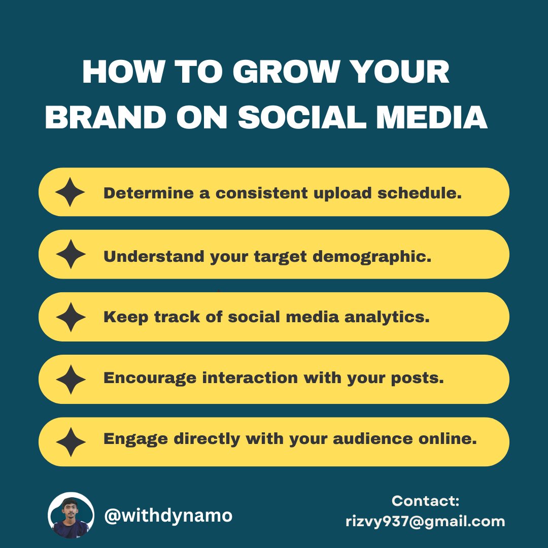 islamrizvy937's tweet photo. How to grow your brand on social media
.
.
.
.
.
.
.
#DigitalMarketing #BusinessGrowth #BrandAwareness #CostEffectiveMarketing #withdynamo #DigitalMarketing #SocialMediaExpert #ProfessionalServices #FBMarketing #OnlineGrowth #MarketingSolutions #xtips #abidulislamrizvy https://t.co/8FcQBdv4yG
