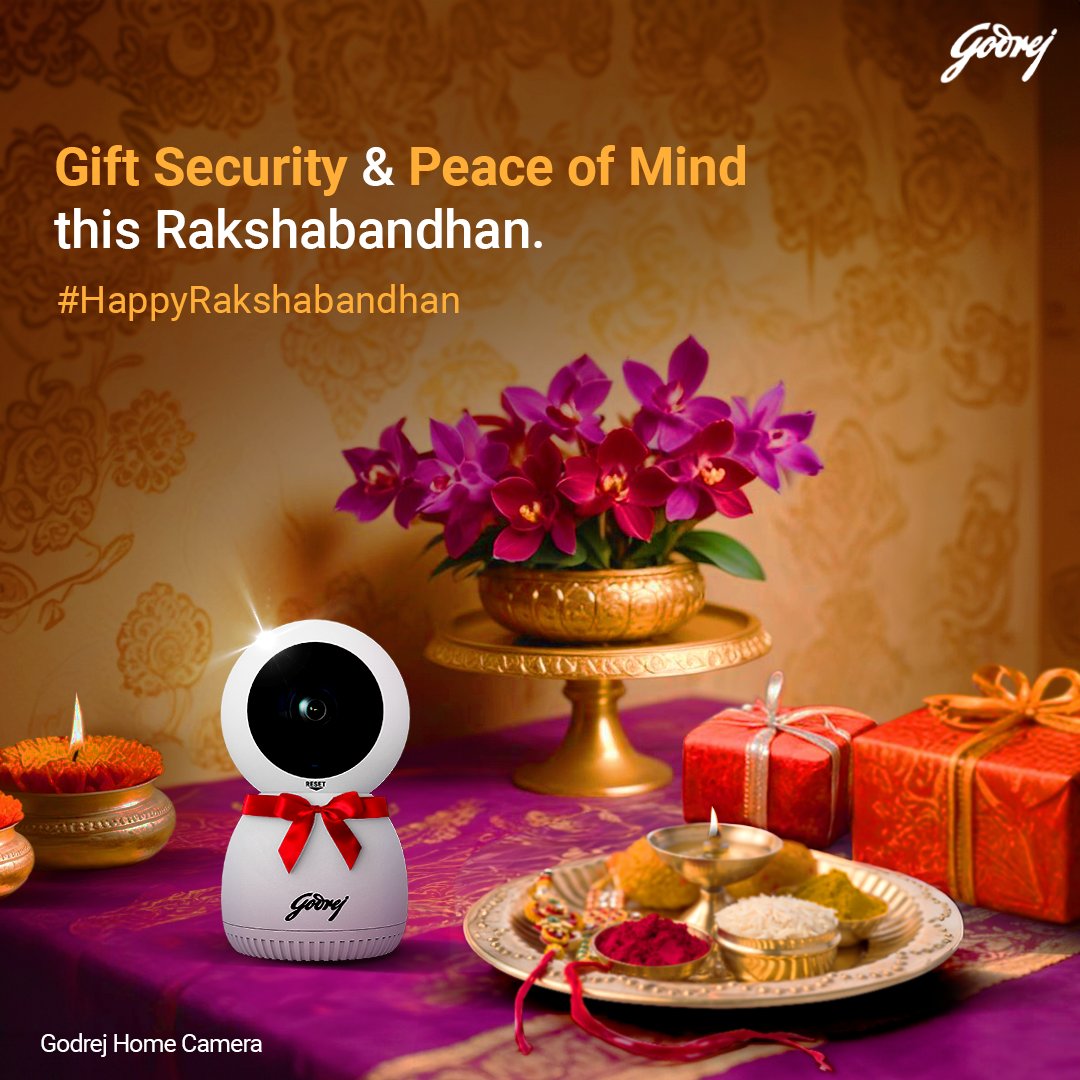 godrejsecure's tweet photo. This Rakshabandhan, give your loved ones a gift that secures them all year round! Happy Rakshabandhan from Godrej Security Solutions.

#GodrejSecuritySolutions #Rakshabandhan #SecureBond #Rakhi https://t.co/TPBAAPciSy