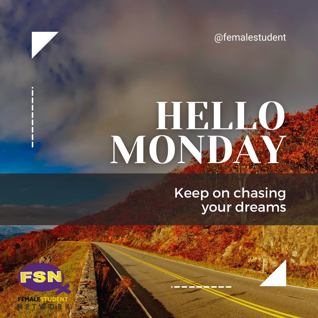 femalestudents's tweet photo. #goodmorning we do it again this week, chasing our dreams until we catch them. #HappyNewWeek #motivationmonday #MOMO @AdultRapeClinic @ecozim @EverniceMunando @LHNewsZimbabwe @OpenParlyZw @SAYWHATOrg @table_girls @UNIZIMTRUST @ZIMCODD1 @GenderZimbabwe https://t.co/3ObLA7f9dS