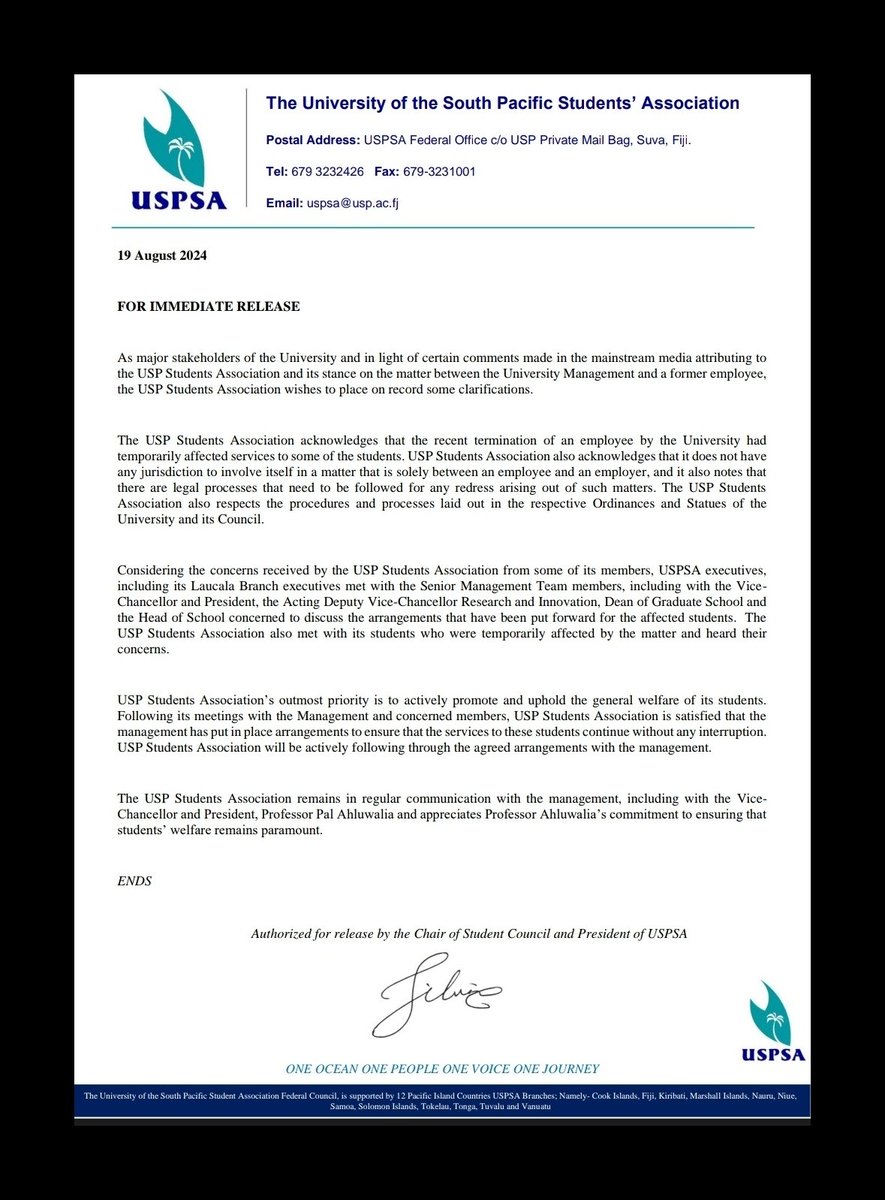 Press Release 19th August 2024