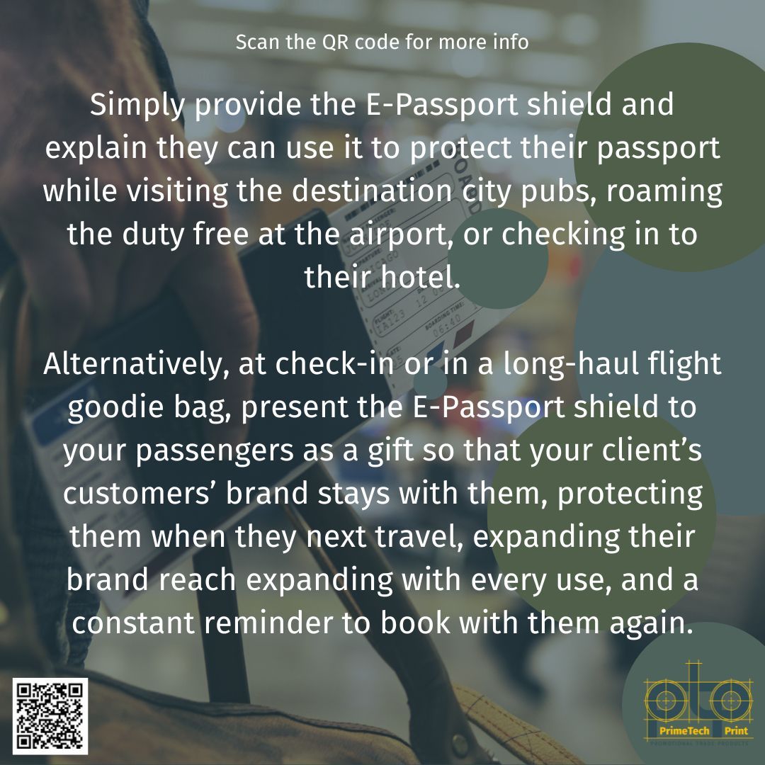 PrimeTechPrint's tweet image. Calling all Promo Distributors! - Protect your client's customers' passport information this holiday! 👩‍💻 

Scan the QR code for more information. 😊 

#PrimeTechPrint #BeProtected #Holiday