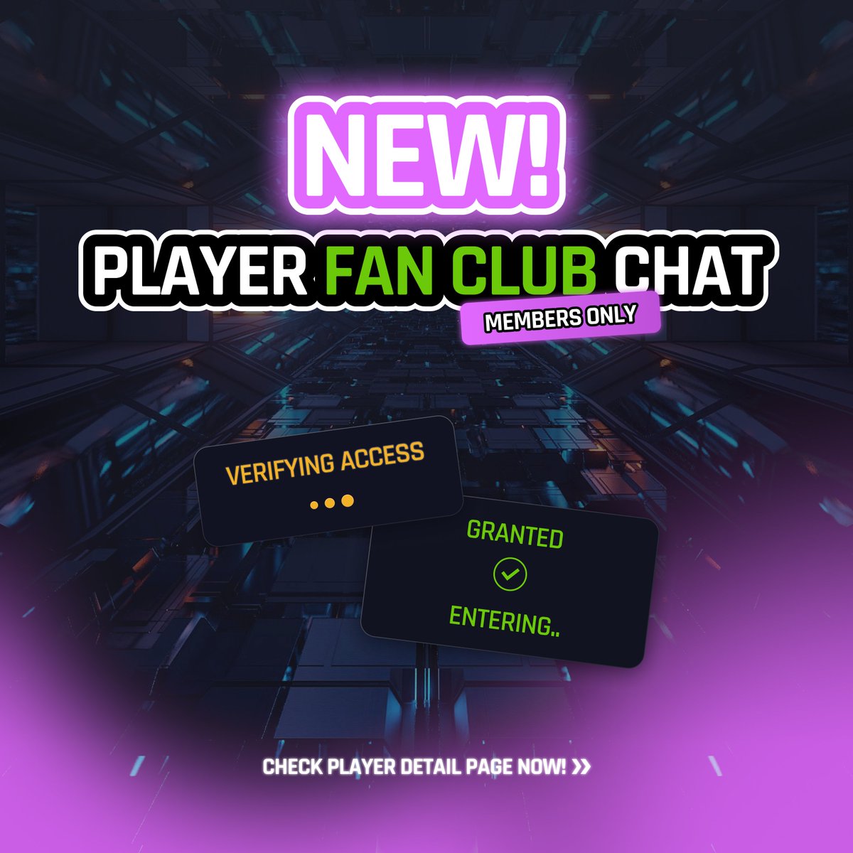 PLAYER FAN CLUB CHAT FEATURE OUT!!! 🗨️

1) Buy shares of your favorite footballers
2) Stake shares
3) Chat with other fanclub members and enjoy

Link in bio 🔗