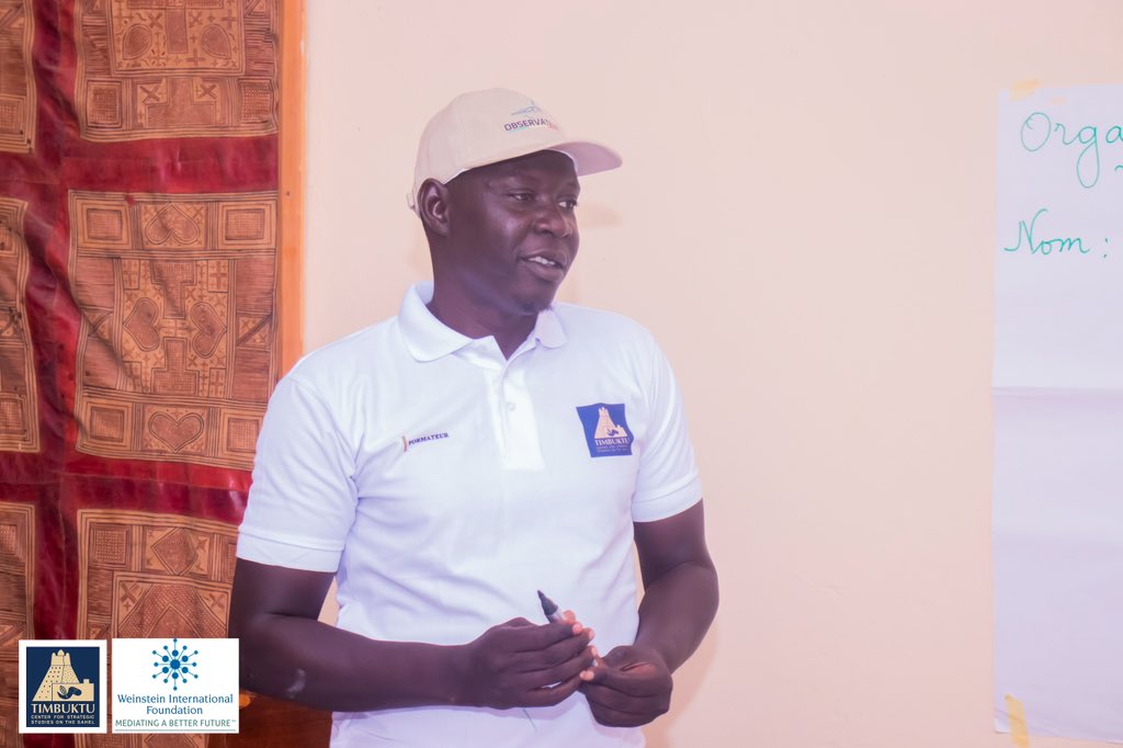 ElHadjDjitteye's tweet photo. Excited to share the impact of our recent training workshop in Tombouctou! Empowering youth with mediation and conflict resolution skills is key. Shoutout to Mr. Darhamane Dédéou TRAORE for leading a dynamic session on 'Leadership in Conflict Zones'. #EmpowerYouth #Conflict https://t.co/hneNIQcqnH
