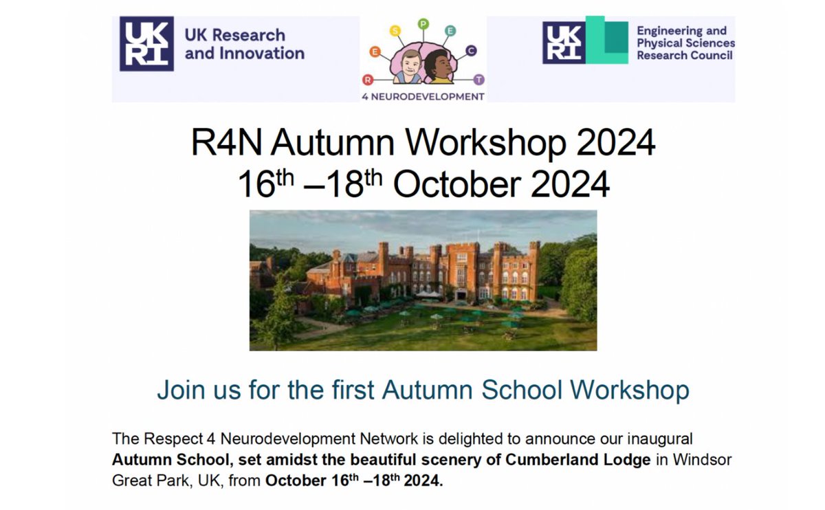 Applications for out autumn school streams have now been extended till Thursday 22nd August.  News - Neuroscience | respect4neurodevelopment.com