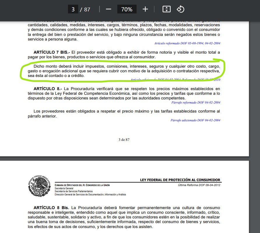 Rogelio_LR's tweet photo. @AlanCastroParra @OfficeDepotMex @officedepot Aplica el art 7 bis de la Ley de Protección al Consumidor: https://t.co/uvePejyDLL