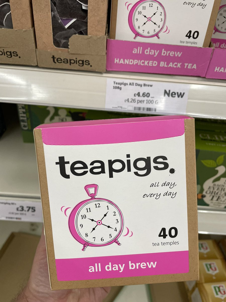 All_Things_New_'s tweet photo. Teapigs All Day Brew! 👀 At Sainsbury’s @teapigs #teapigs #tea #brew #wellthisisnew https://t.co/aensjFJO7q