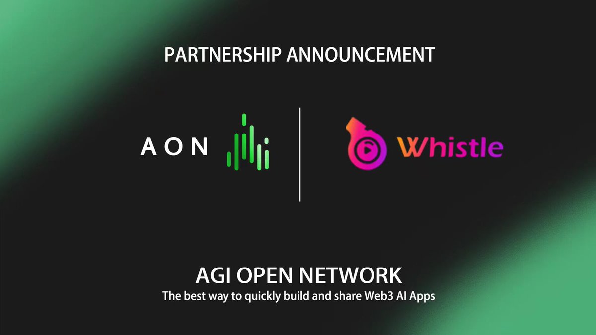 🥳We are excited to announce our new partnership 
<a href="/whistle_web3/">Whistle</a>!

🎯Whistle is a Web3.0 short video social application developed by Click Network, receiving investment from the Beacon Technology Ecosystem Fund.💫

🎯Learn AON at: t.me/aon_aonet

✨Let's follow @aon_aonet