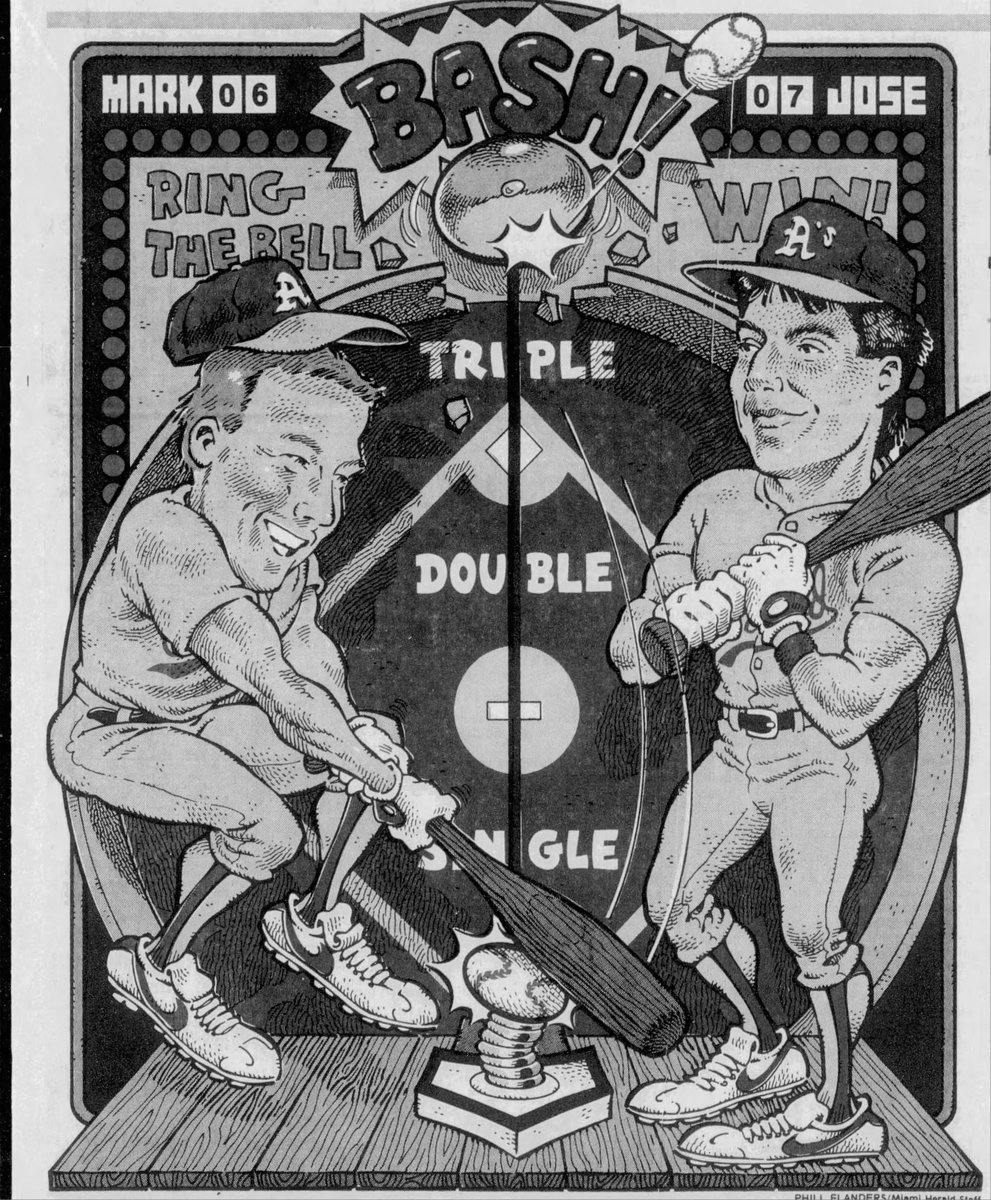 PeteATurner's tweet image. Newspapers were wonderful things. It's a shame the internet killed all of the wonders in these old pages. 

@Athletics @JoseCanseco #markmcgwire #bashbrothers