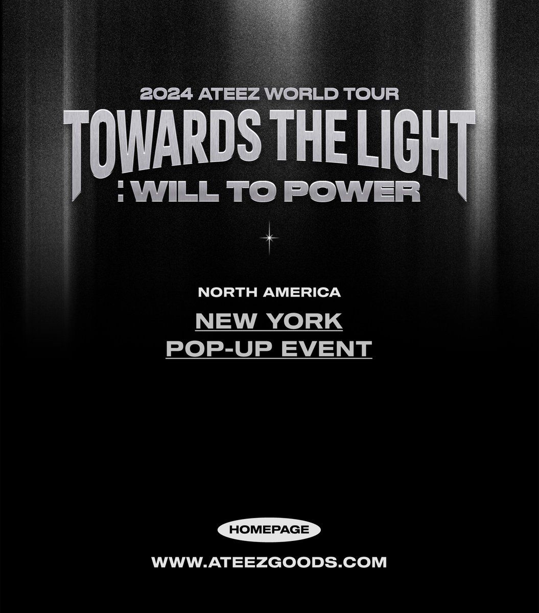 kpopstorecokr1's tweet photo. #ATEEZ [TOWARDS THE LIGHT : WILL TO POWER]

2024 NEW YORK POP-UP
EVENT WINNERS ANNOUNCEMENT

Congratulations🎉
8 Winners will be presented with ATEEZ signed T-shirt!
Thank you for visiting pop-up in New York💗

#ATEEZWORLDTOUR2024
#ATEEZinNewYork #ATEEZ
#KPOPSTORE #BEATRO https://t.co/Hfw9CHfKe3