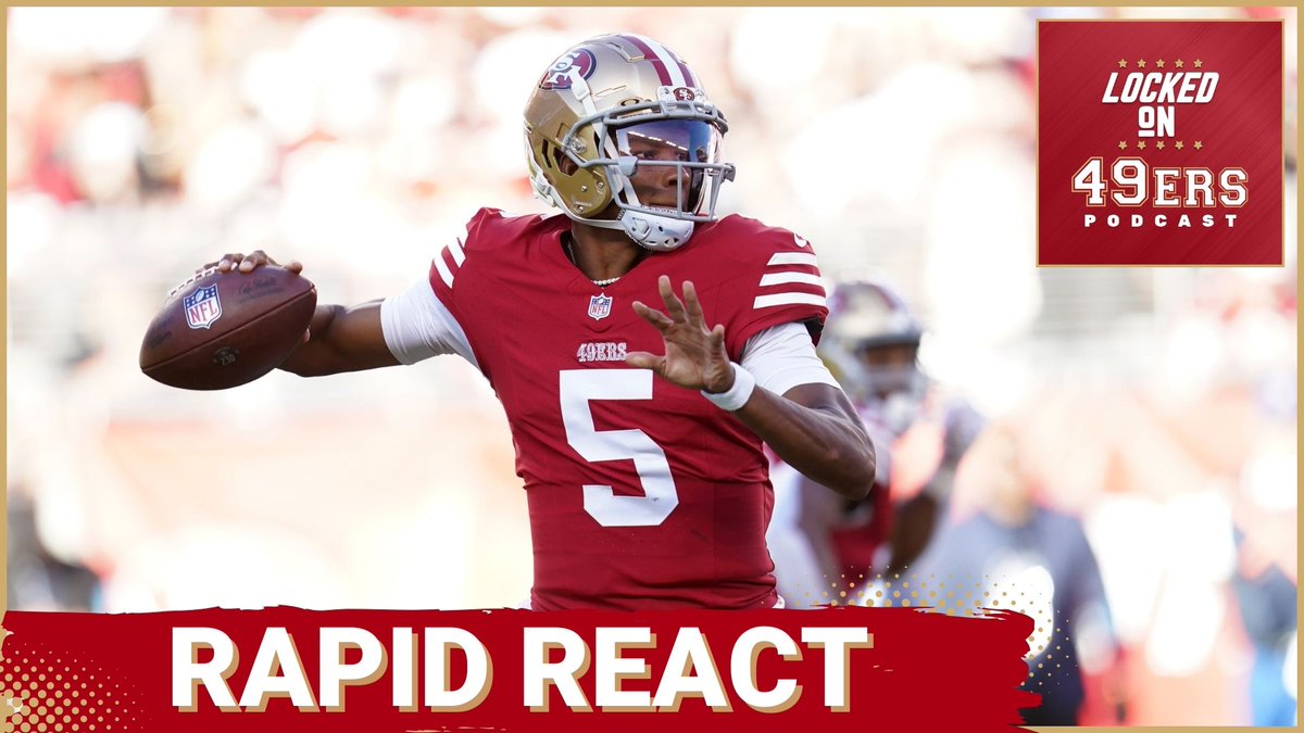 BDPeacock's tweet image. Locked On 49ers #RapidReact time. Going live NOW with @Crocky209, takeaways and game balls vs the Saints. 
youtube.com/live/vej0kUl3R…