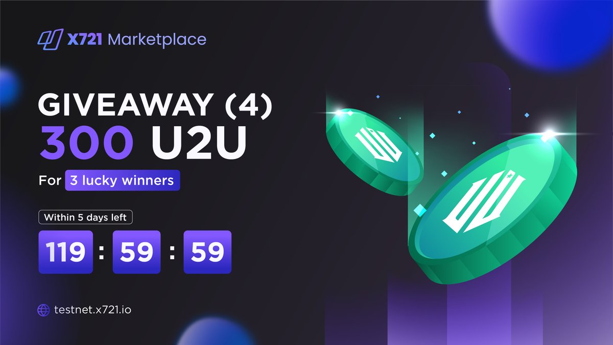 NFT_X721's tweet photo. 🎉 Next price prediction #Giveaway with @realDogsHouse community

🎁 300 $U2U #mainnet for 3 winners who have predicted the listing price of $DOGS on @Bybit_Official

⏰ $DOGS listing date: 12 PM - UTC on Aug 23rd, 2024. 

📌 To win:

1⃣ Follow @NFT_X721 and @uniultra_xyz
2⃣ Like & RT this post
3️⃣ Predict the listing price of $DOGS on @Bybit_Official
Ex: 0.001$
4⃣ Tag 3 friends and drop U2U wallet with #X721Marketplace #U2UNetwork #DOGS

👉 Join now!