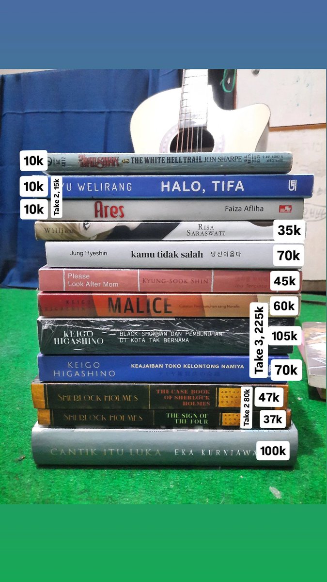 itscptime's tweet photo. WTS preloved dan new novel start 5k

📍Kota Bandung
- Bisa pakai Shopeevideo (potongan 10%)
- Buku preloved ada minus coretan nama dan tanggal di halaman depan saja.

Dm untuk deskripsi lebih lanjut atau nego harga.

t. Want to sell preloved novel jual https://t.co/rzm2QnfUer