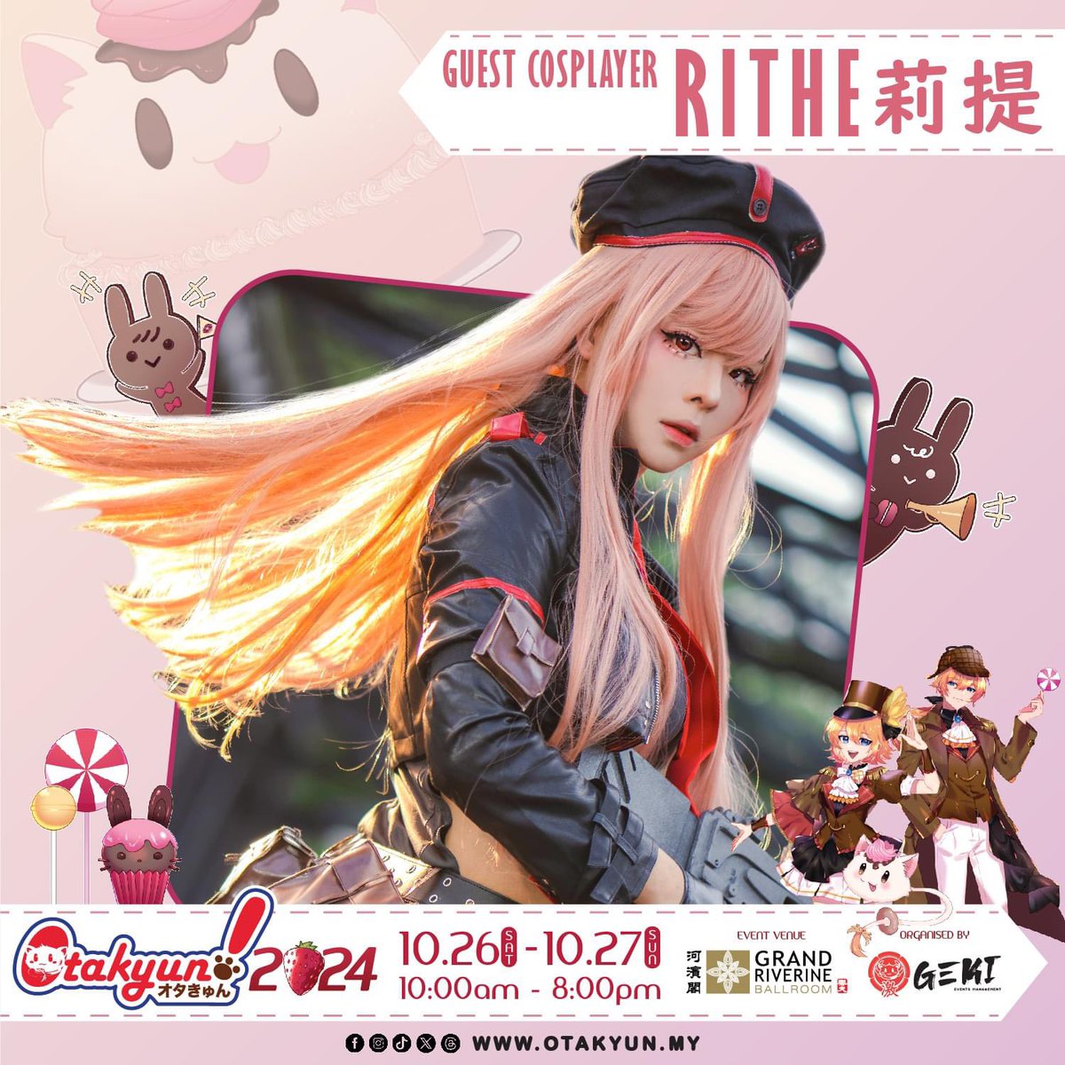 OtakyunMY's tweet photo. Guys!! Are you double EXCITED!!?? @CRitheania Daddy will be coming to Sarawak this 26-27 Oct 2024 @ Grand Riverine Ballroom , interact with her in person at 𝗢𝘁𝗮𝗸𝘆𝘂𝗻! 𝟮𝟬𝟮𝟰!! 🤩
#SarawakACG #ACG #CosplayEvent #Cosplay #GuestCosplayer #Rithe #RitheDaddy https://t.co/afQrCBMJEZ