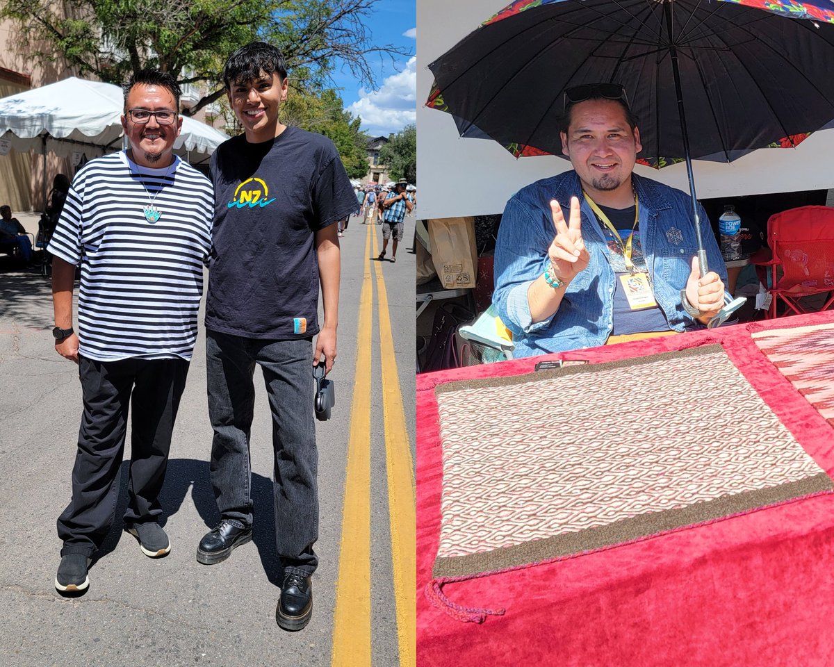 daybreakwarrior's tweet photo. Hey all, it was nice to meet you @ the 2024 #SantaFeIndianMarket. Sorry if I didn't get a chance to meet you. #Ahéhee' for watching my videos & ahéhee' ntsaago to my parents, Pastor Everett & Mary Teller, for all your help with my videos. Hope you all enjoyed the #SFIM. #2024SFIM https://t.co/RA1dTFFWAK