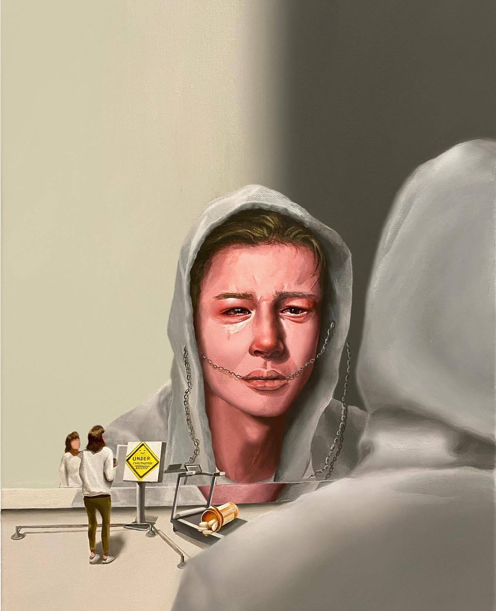 “Smile under construction” by PQHAÜS 

16x20 / Acrylic on canvas / 2024

#art #artwork #painting #acrylicpainting #storytellingart #recovery #mentalhealth