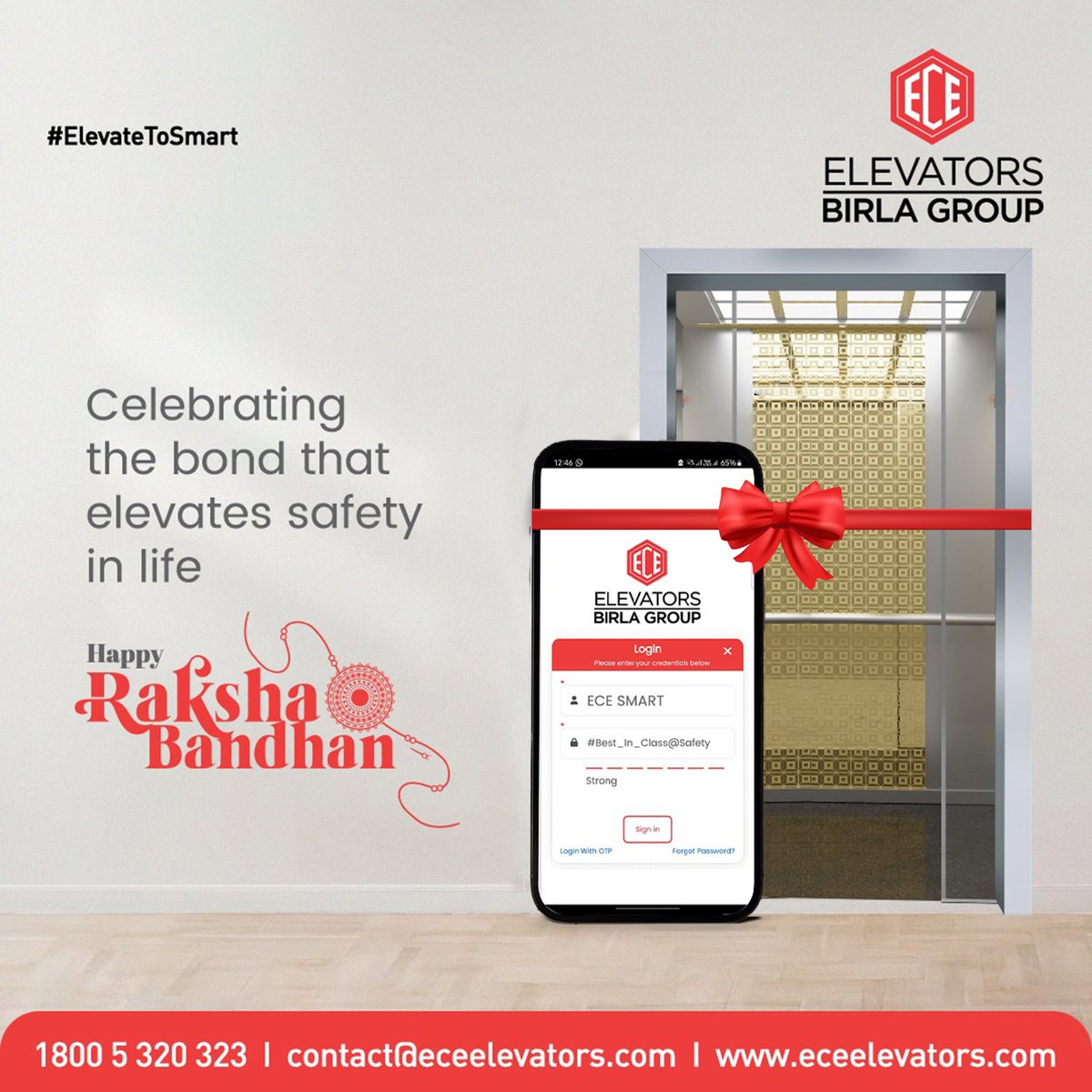 BirlaElevators's tweet photo. May the bond of Rakshabandhan bring you safety and happiness. ECE Elevators wishes everyone a joyous Rakshabandhan.
#HappyRakshabandhan
#ElevateToSmart #ECE #ECEElevators #BirlaGroup #Elevators #SMARTElevators #BestElevators #Rakshabandhan2024 #BrotherSisterBond #BondOfSafety https://t.co/1AqQI6ohBA