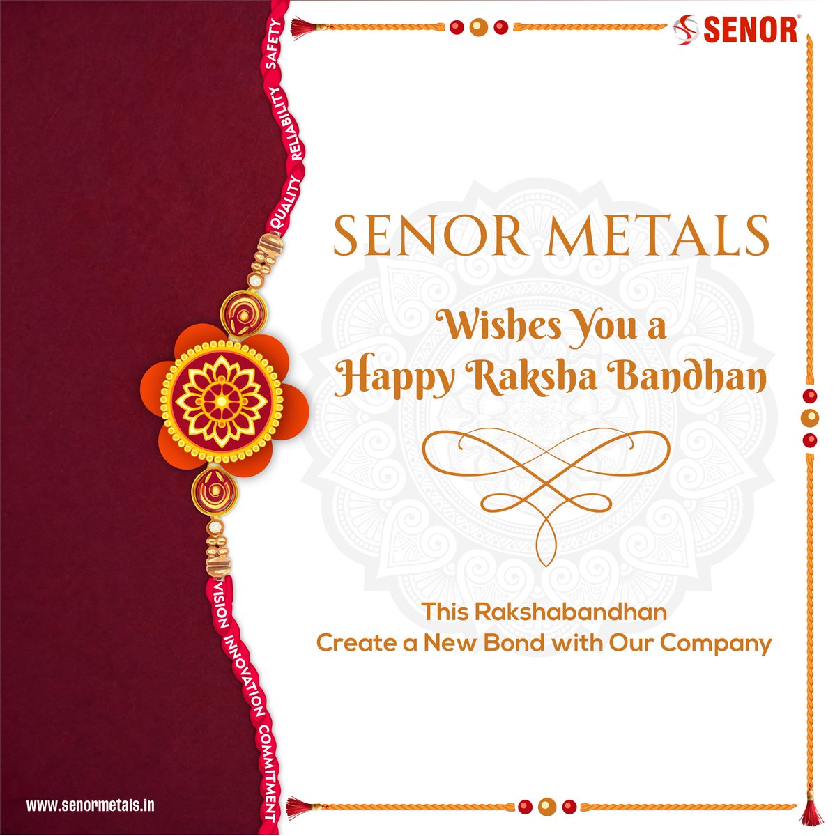 Senor_Metals's tweet photo. 🌟 #Celebrating the #Unbreakable Bond of Trust this #Rakshabandhan! 🌟

May this Rakshabandhan bring immense #prosperity and joy, further #solidifying our partnership. 

#rakshabandhan #rakshabandhan2024 #senormetals #unbreakablebond #qualitycommitment #customerappreciation https://t.co/yhKfZPlY3d