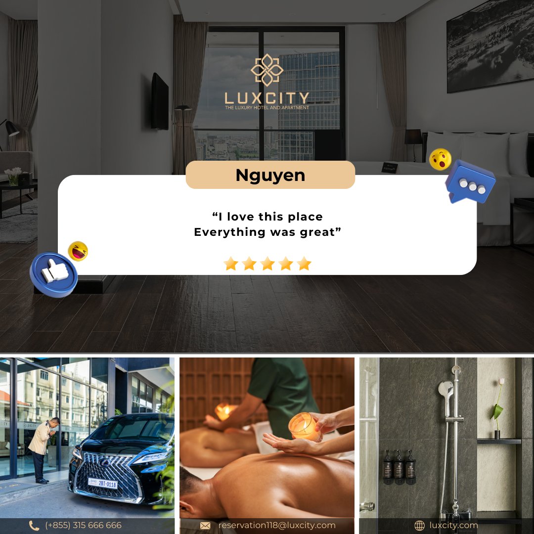 Thank you, dear guest, for sharing your wonderful experience with us! We're thrilled to have been your home away from home during your 7-day business trip. We're delighted to hear that everything exceeded your expectations and that you loved your stay at Luxcity.