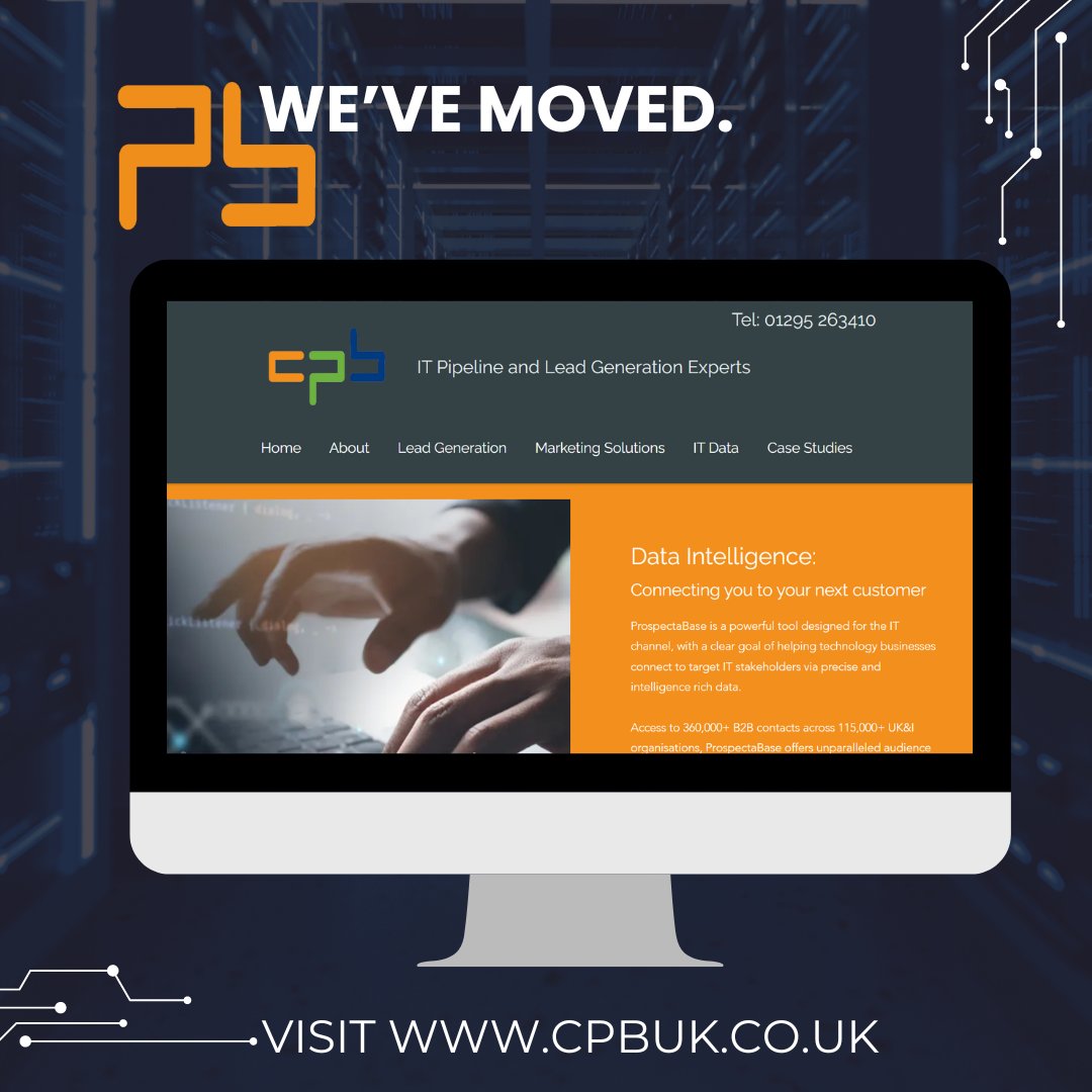 ProspectaBase's tweet image. ProspectaBase has a new home! You'll now find us nestled in the pages of the @CPB_UK_LTD website here: bit.ly/3A5G5dy 
#ITData #DataMatters #LeadGeneration #ITContactData