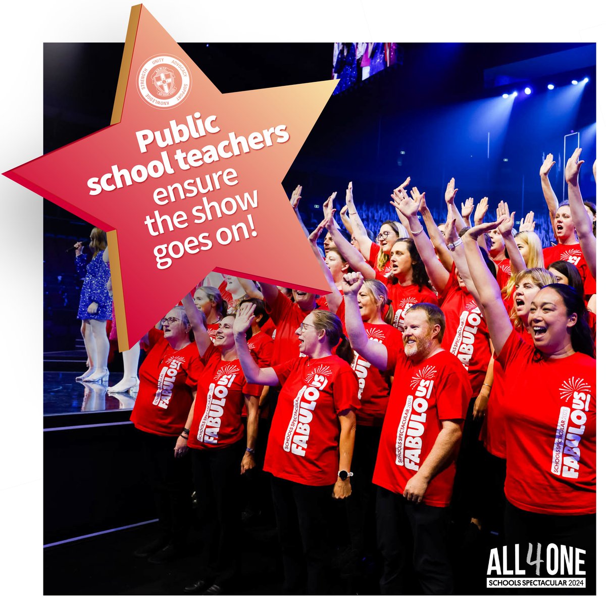 Schools Spectacular (@schoolsspec) on Twitter photo A huge shout out from our sponsor, <a href="/TeachersFed/">Teachers Federation</a> to all public school teachers, who help us bring together the awesome talents of students from across NSW. #NSWTF #SchoolsSpectacular2024 A huge shout out from our sponsor, <a href="/TeachersFed/">Teachers Federation</a> to all public school teachers, who help us bring together the awesome talents of students from across NSW. #NSWTF #SchoolsSpectacular2024