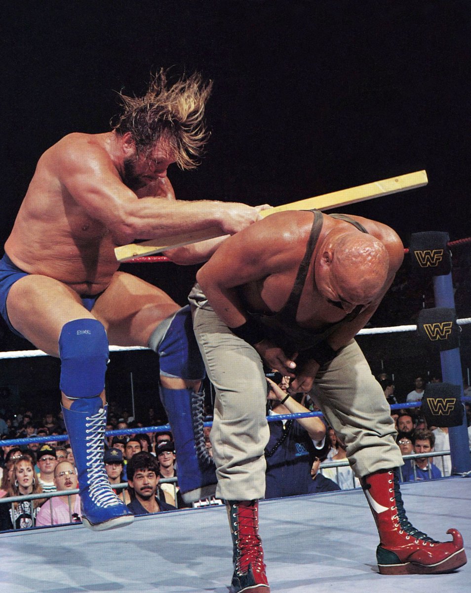 WWFWrestling1's tweet photo. 📸 WWF Action Shot! #WWF #WWE #Wrestling #ColonelMustafa #HacksawJimDuggan https://t.co/3obcIiGFne