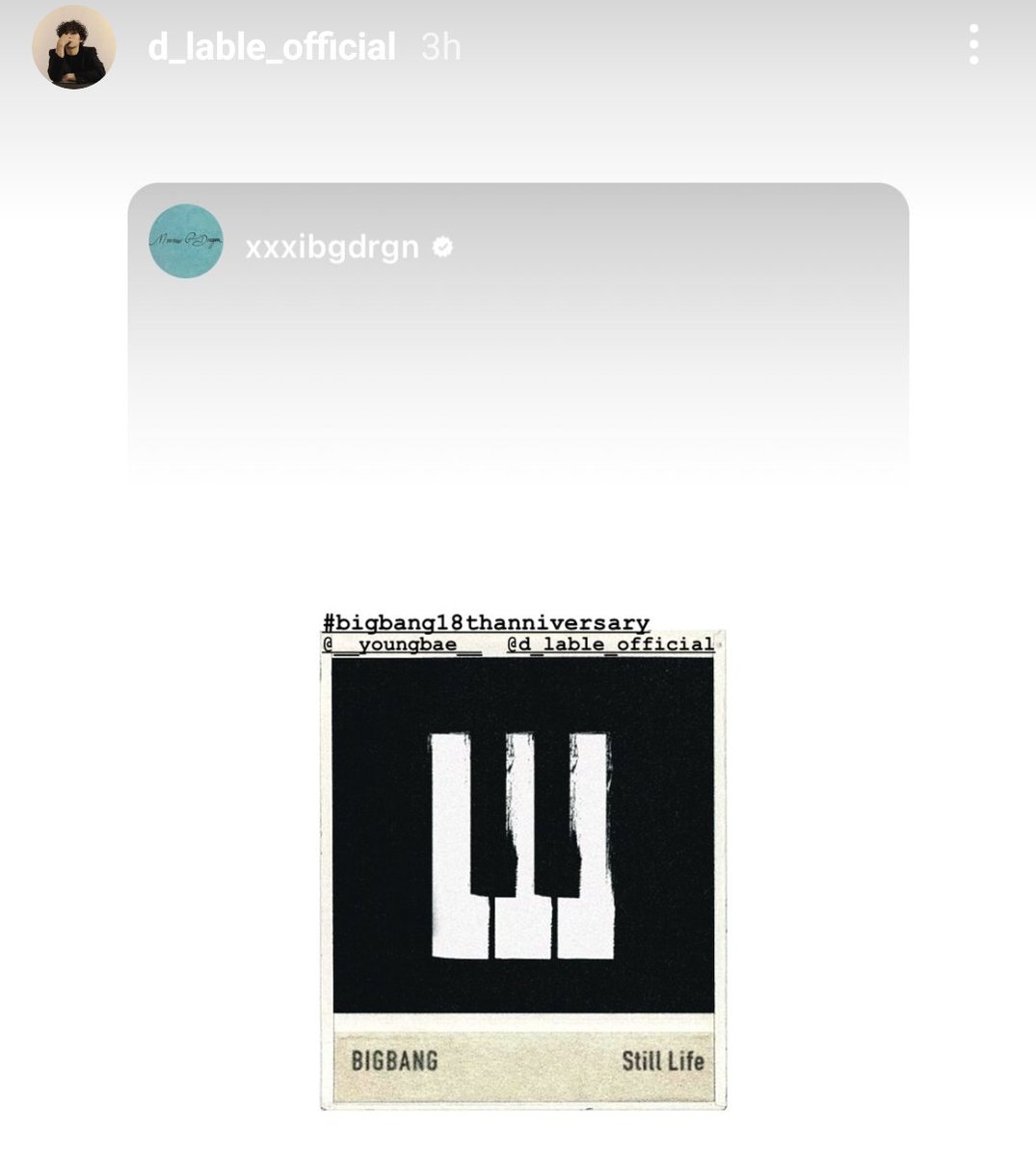 Coup_dEtat5's tweet photo. The leader #GDRAGON posted first &amp; Then #TAEYANG &amp; #DAESUNG reposted his IG story 🥹💛💛💛

HAPPY 18TH ANNIVERSARY BIGBANG 

BIGBANG UNTILL WHENEVER 
#BIGBANG18thAnniversary https://t.co/9blVZqkefE