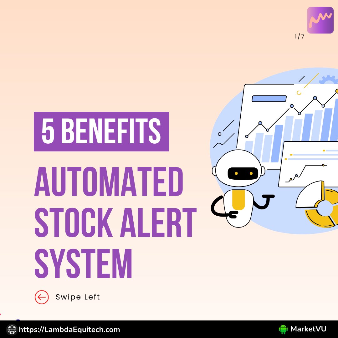 MarketVU_'s tweet image. Experience the advantages of #MarketVU's #AutomatedAlertSystem that takes your trading to the next level!  
Our system utilizes advanced algorithms to sift through vast financial data, delivering algo-based insights that empower you to make well-informed decisions
#StockMarket