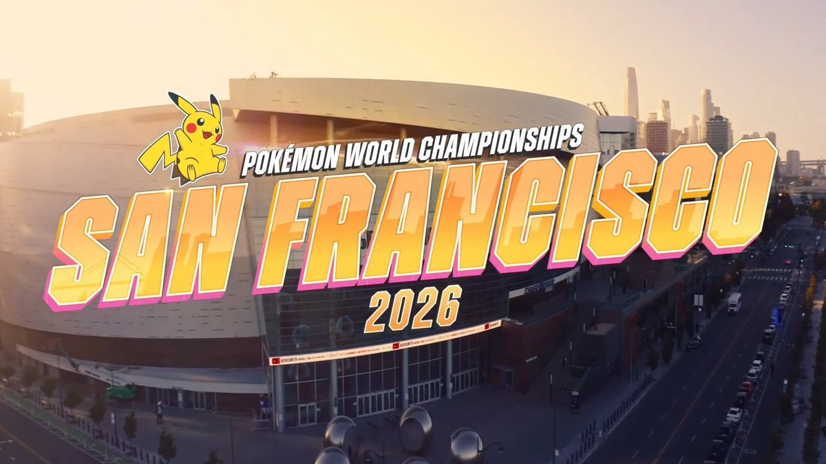 VictoryRoadES's tweet photo. ¡También se ha anunciado que el 🗺️ Campeonato Mundial de Pokémon 2026 se celebrará en 🇺🇸 San Francisco, Estados Unidos! ¡Nos vemos allí! 👋

📲 #PokemonWorlds #PlayPokemon https://t.co/oeNnZHoxUm