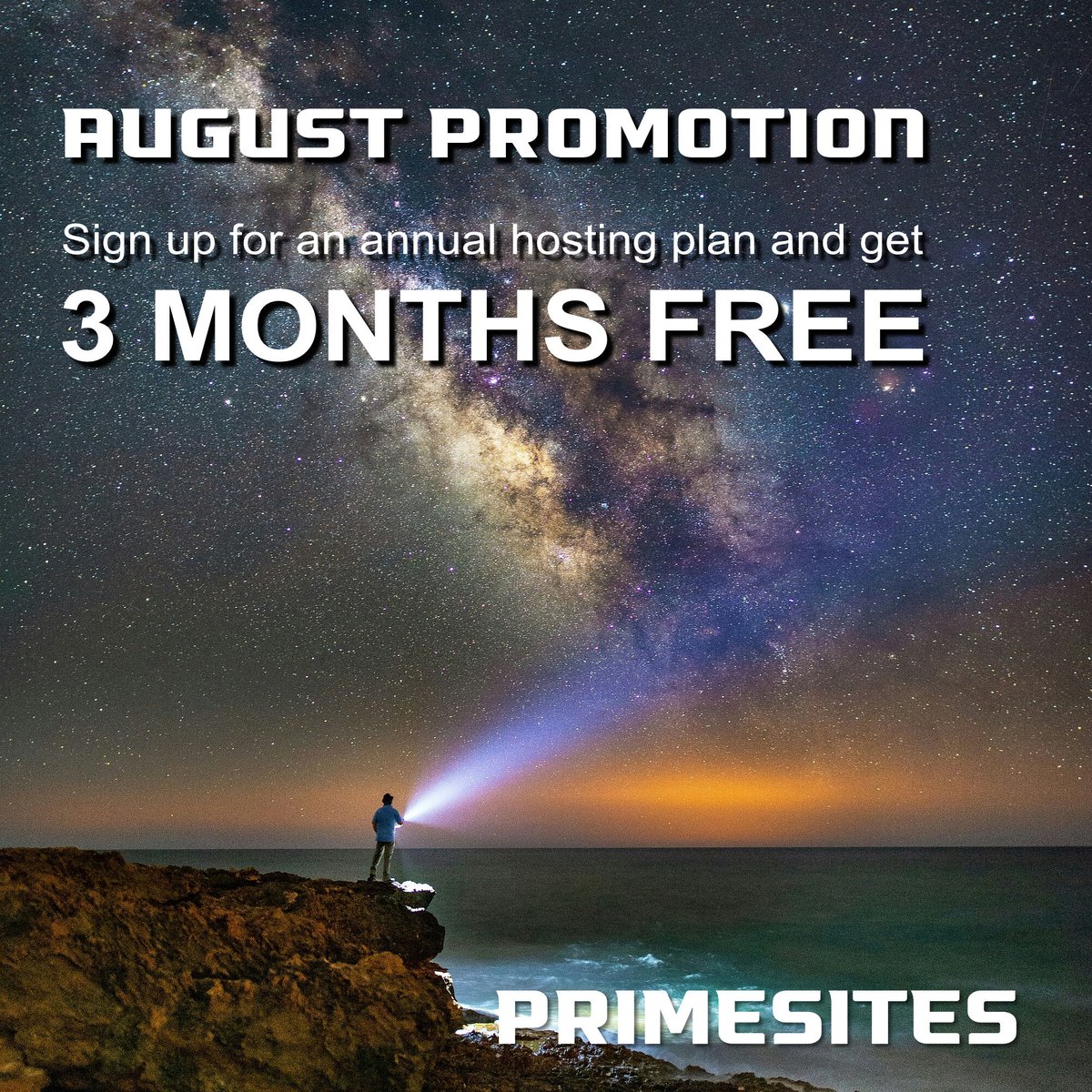 PrimeSitesCo's tweet image. 🌠 August Deal: 𝟯 𝗠𝗼𝗻𝘁𝗵𝘀 𝗙𝗿𝗲𝗲! 🌠 
Sign up for an annual hosting plan and pay for just 9 months. Plus, get a custom-designed website absolutely 𝗳𝗿𝗲𝗲. Get in touch to find out more! 🚀 
primesites.com.au
#HostingSpecial #FreeWebDesign #AugustOffer