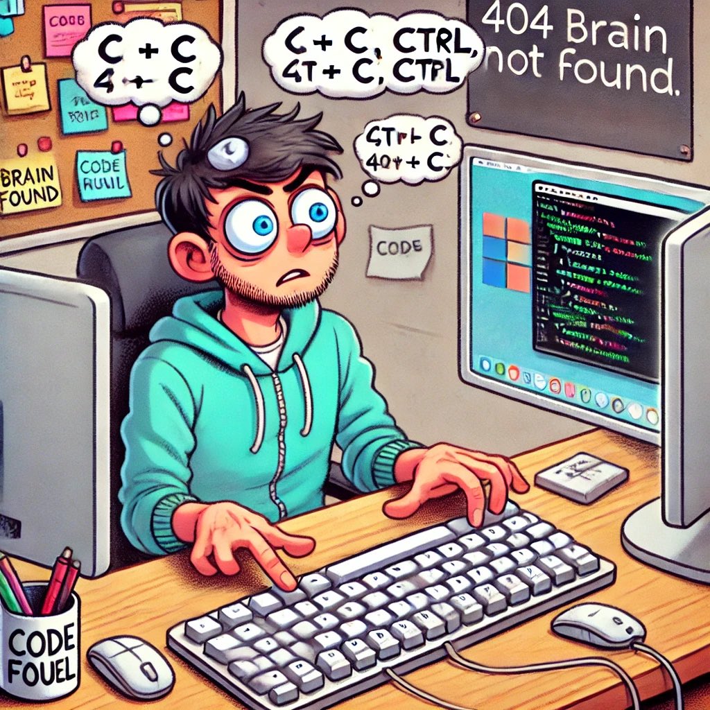adii_mathur's tweet image. Switching between macOS at home and Windows at work is just a daily workout for my brain. Muscle memory says ‘⌘ + C,’ but Windows says ‘Ctrl + C, bro.’ Copy-paste? More like copy-PASTE-rophe! 😂 
#DeveloperStruggles #ShortcutFails