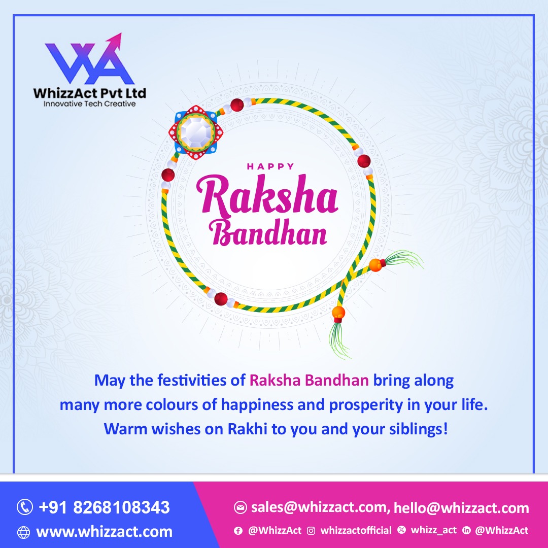 whizz_act's tweet photo. Happy Raksha Bandhan

Today, we celebrate the unbreakable bond between brothers and sisters.

A thread of love, a promise of protection, and a lifetime of memories.

Wishing all brothers and sisters a day filled with joy, laughter, and togetherness.

#RakshaBandhan #BrotherSister https://t.co/UgXFZzObKA