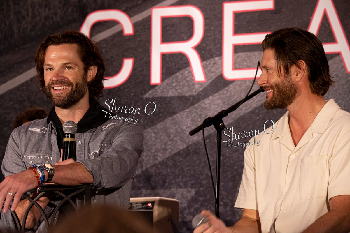 All smiles with Jared and Jensen! #SPNAustin