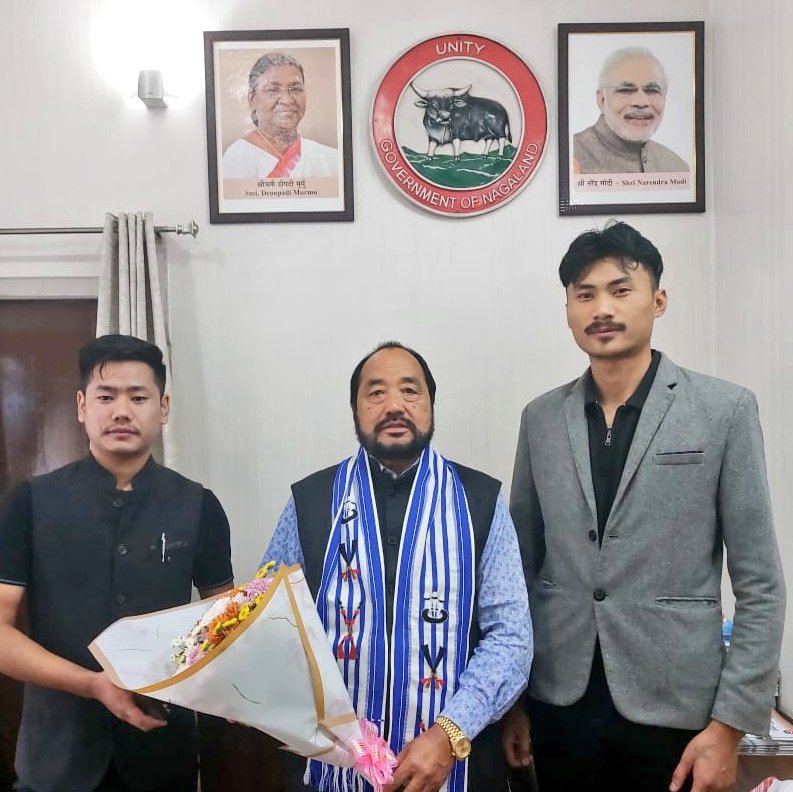 YanthungoPatton's tweet photo. It was a pleasure to meet with the president of the Lotha Students' Union Delhi and his colleague in Kohima this morning. Their passion for serving the community is truly commendable. Wishing them continued success in all their endeavours. https://t.co/0XXg1v7I3r