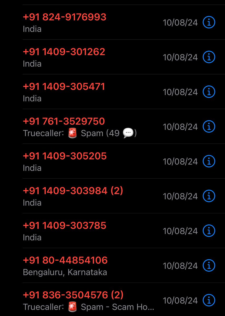 Chandan87274970's tweet photo. Just look at the number of calls @TheOfficialSBI @SBICard_Connect make in a single day. And this was a Sunday. Dear @JM_Scindia, this is harassment at this point of time.  I have tried requesting them not to call, even filled a DND form on their website. But, no use. https://t.co/XSJrw488YN