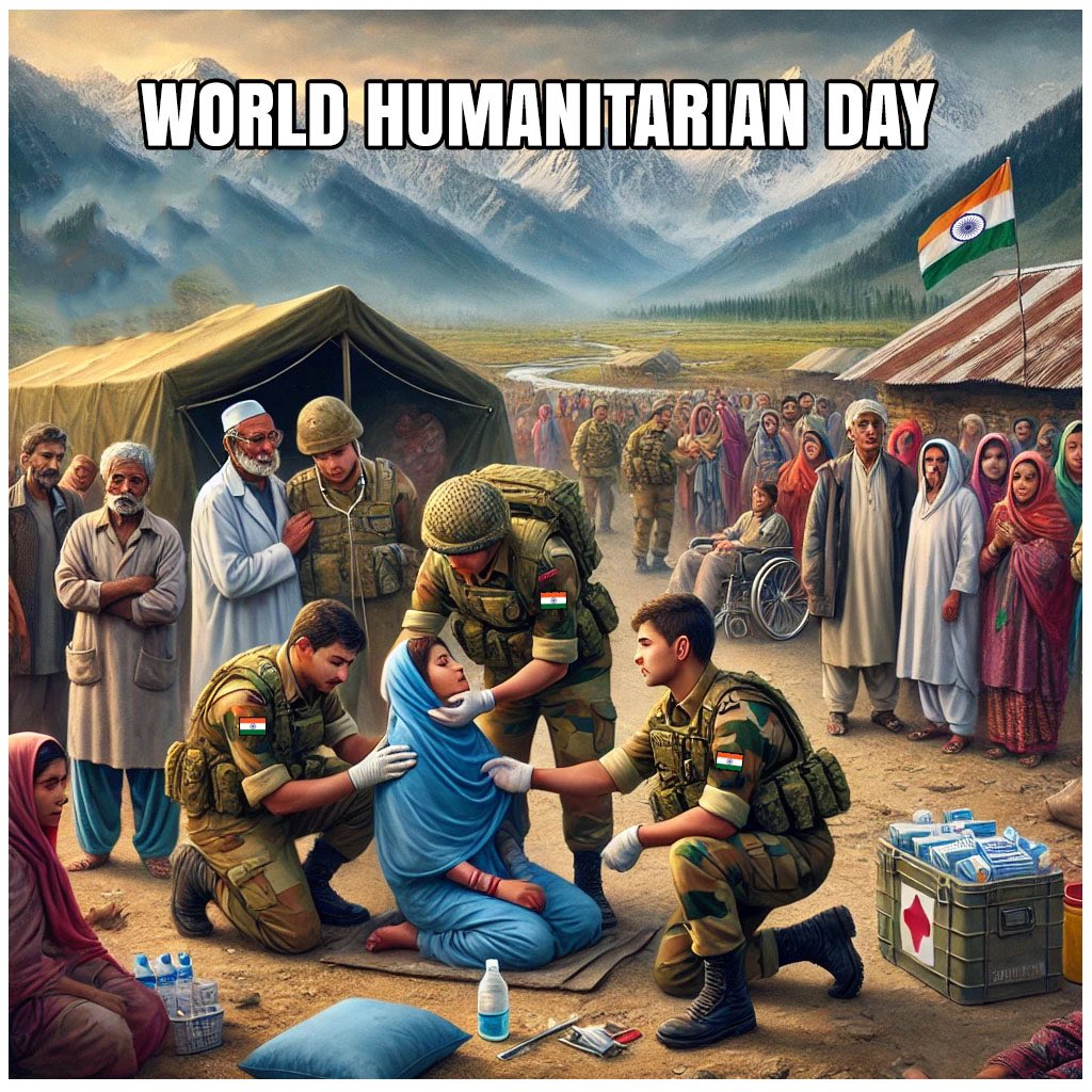 tahir563713's tweet photo. This #WorldHumanitarianDay, let's salute the #IndianArmy in #Kashmir for their incredible efforts in disaster relief and community support. Their bravery and compassion make a real diff. every day.
#HumanitarianHeroes #HumanitarianEfforts #realheroes #dutybeforeself #callofduty https://t.co/Eur6w3XFV3