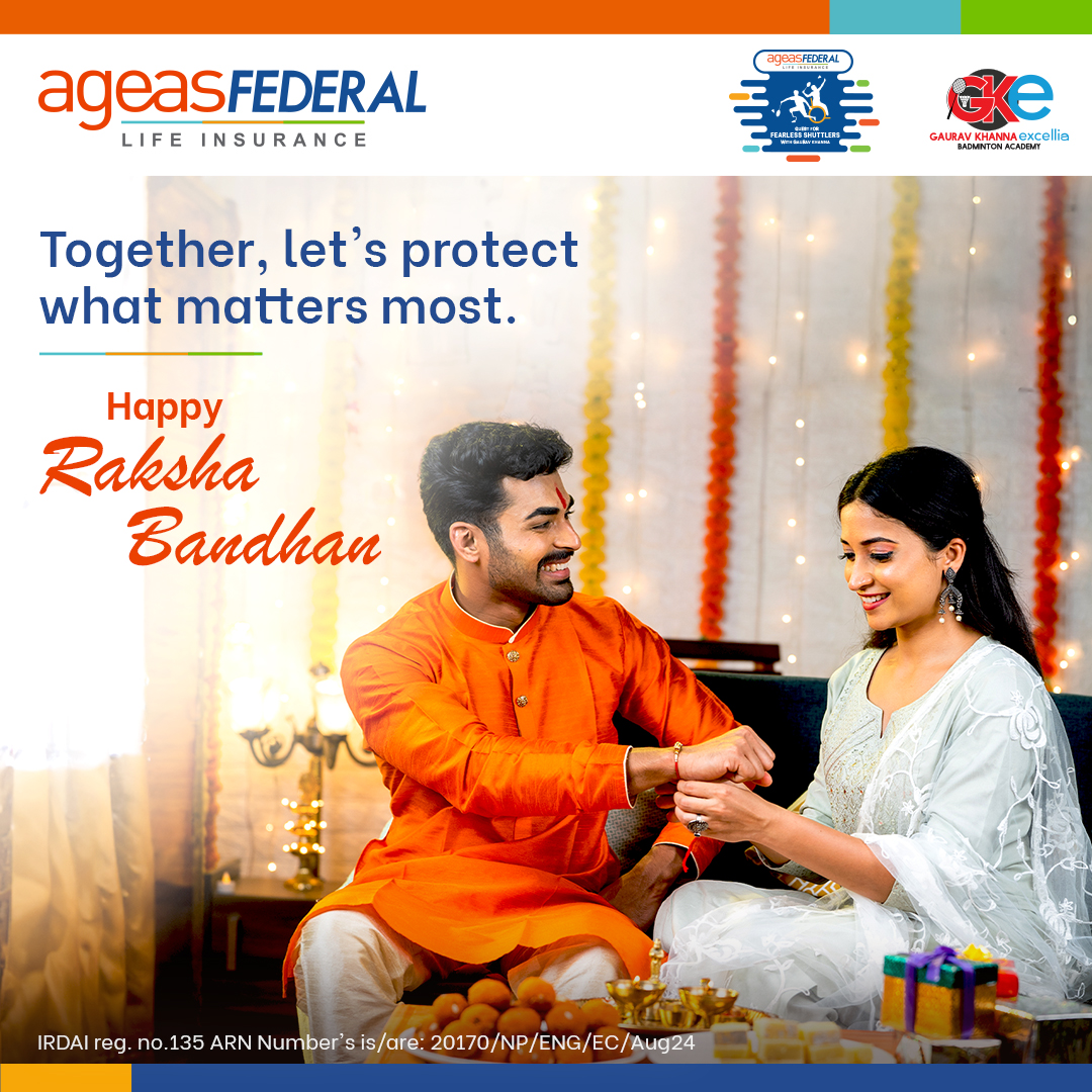 AgeasFederalQFS's tweet photo. While you make a promise to protect them with your love and care, we promise to protect them by securing their future. Here's wishing you and your loved ones a very Happy Raksha Bandhan.

Visit: https://t.co/wwNn5W7CJF

#HappyRakshaBandhan #FutureFearless #AgeasFederal https://t.co/cUK7yBcWId