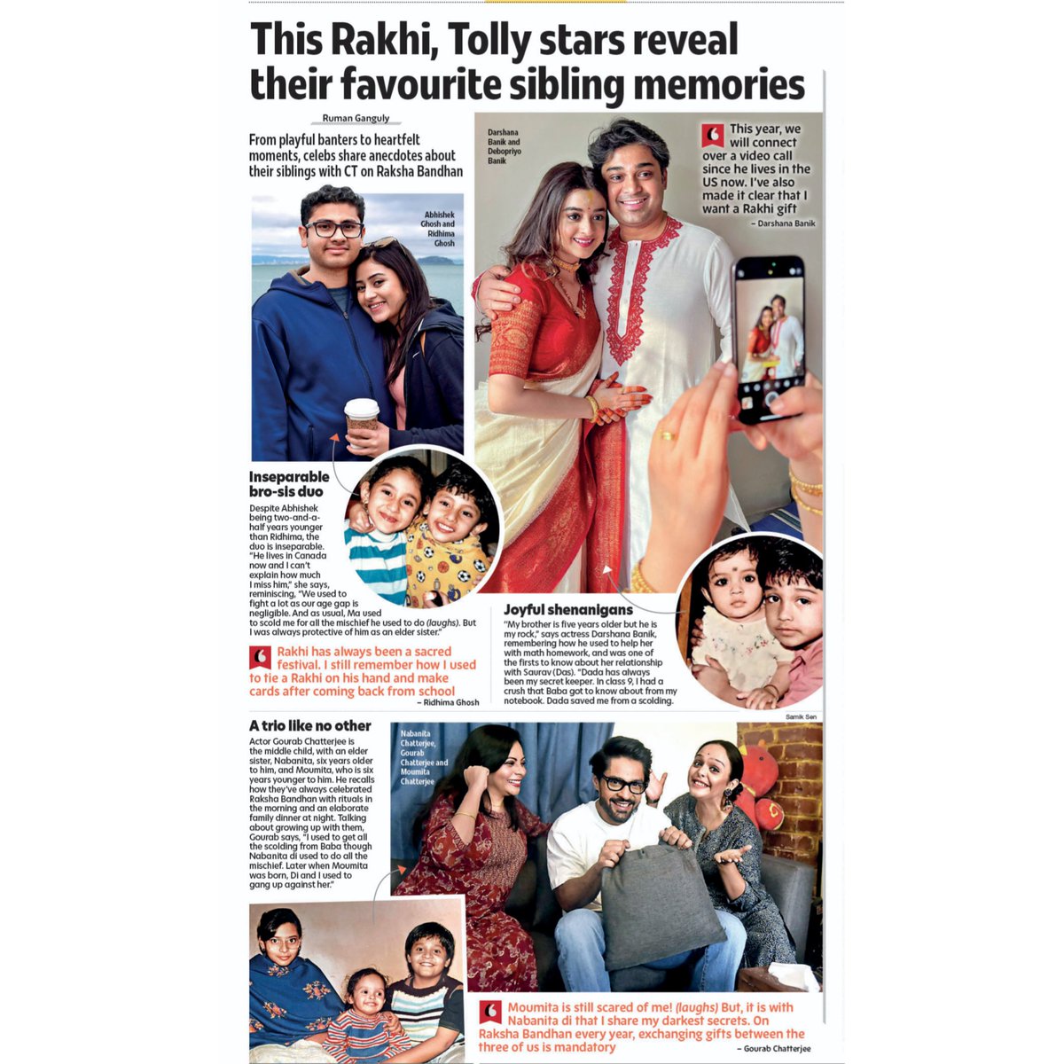 Calcutta Times (@calcutta_times) on Twitter photo This Rakhi, Tolly stars reveal their favourite sibling memories. Read on..
#RakshaBandhan #rakhi #tollywood #kolkata #Calcuttatimes This Rakhi, Tolly stars reveal their favourite sibling memories. Read on..
#RakshaBandhan #rakhi #tollywood #kolkata #Calcuttatimes