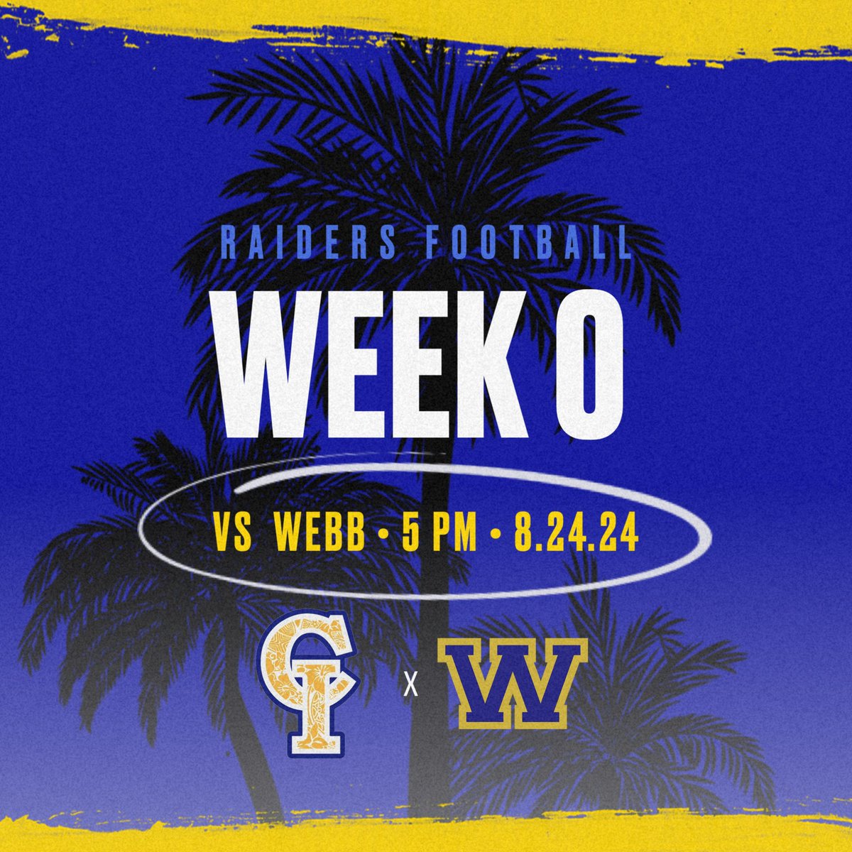 CIHS_Football's tweet photo. 🏉Week 0
🆚 Webb
📆8.24.24
⏰5PM
📍Channel Islands HS https://t.co/Y4WA10KTia