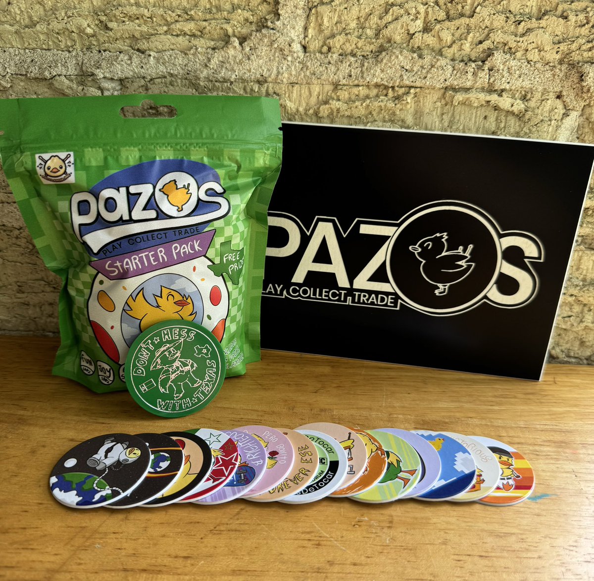 dannyigamez's tweet image. #pazos by #patolandiainc Starter Pack 02! #pogs #tazos #playpazOs  Available August 24th!