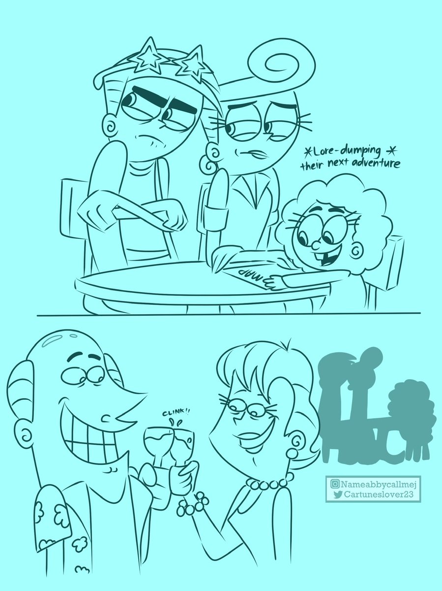 cartuneslover23's tweet photo. #FairlyOddParentsANewWish #FairlyOddParents #FairlyOddParentsFanart #FOPANW 

If threatening Vicky says how much Timmy meant to them, imagine the absolute beef they have with his parents 💔 https://t.co/u3WU81GcGP