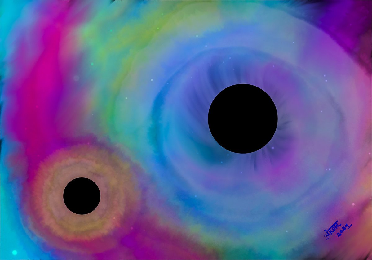 AnkurArts's tweet photo. Predator &amp; Prey  (c) Ankur Prabodh Joshi
#art #painting #ankurjoshi #ankurprabodhjoshi #modernart  #space #blackholes #eventhorizon #cosmiccollision https://t.co/aGFKgpQWtS