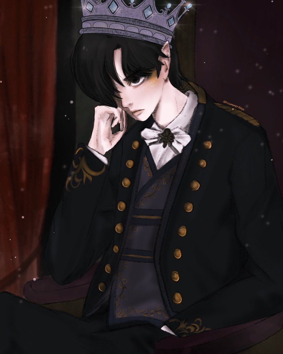 hisummerdays's tweet photo. Cardan Greenbriar, High King of Elfhame. 👑🥂
#thecruelprince #thefolkoftheair #hollyblack #Fanart #digitalart https://t.co/QaaKYRnZSN